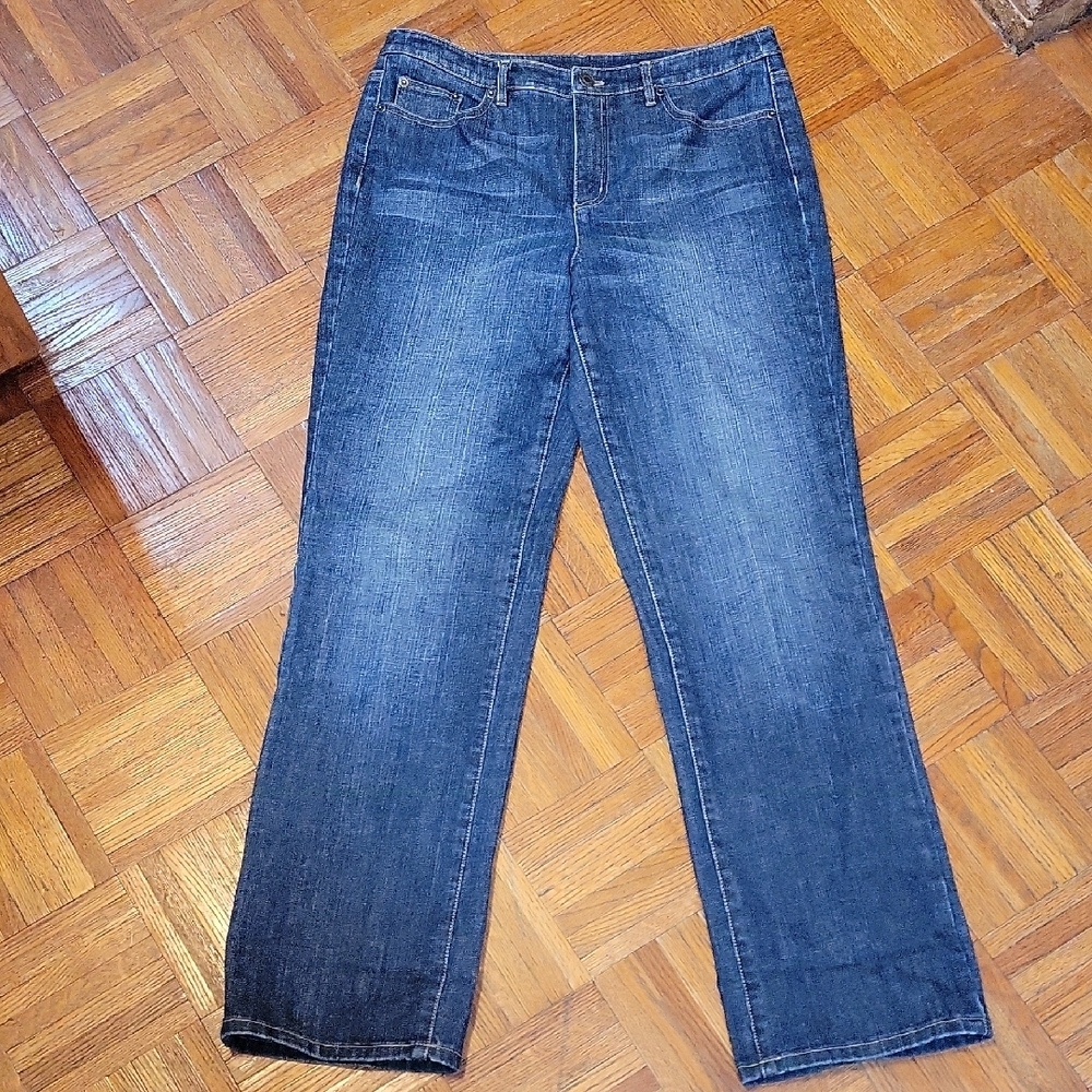 Talbots Women's Straight Leg Jeans with Embroidered Pockets Size 10